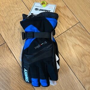 Swany Kids' Blue and Black Gloves